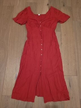Old Navy Red Button-Front Women’s Dress